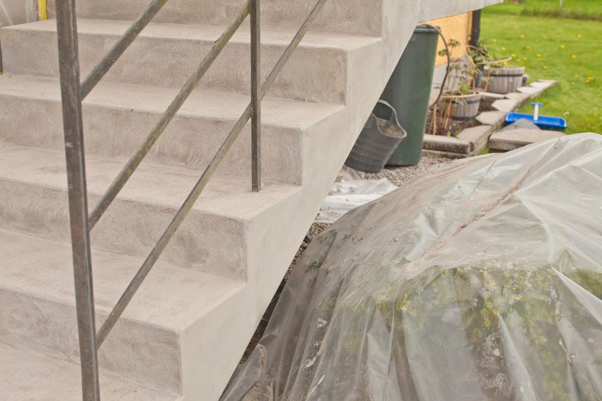 Slipad betongtrappa Slipad betongtrappa